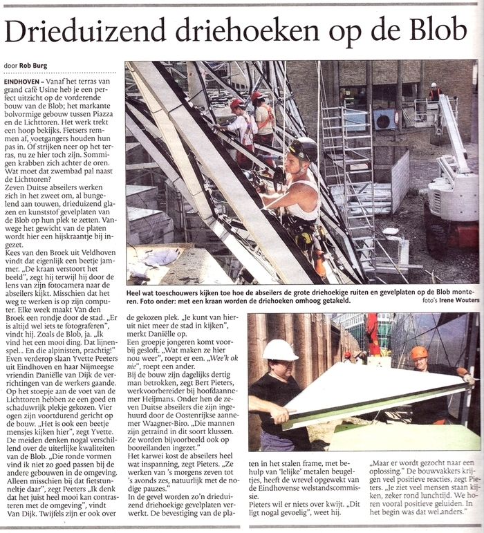 EINDHOVEN DAGBLATT, De Blob Abseilers